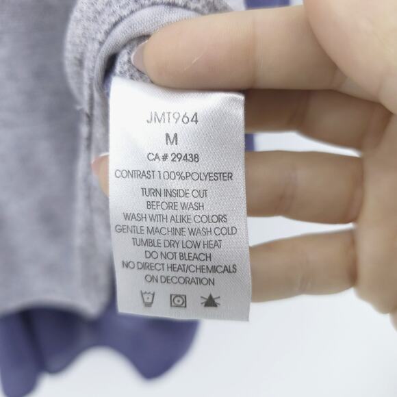 Miss Me Medium Boho Beaded Floral Periwinkle Romantic Top Chiffon Gathered Back - Picture 7 of 11